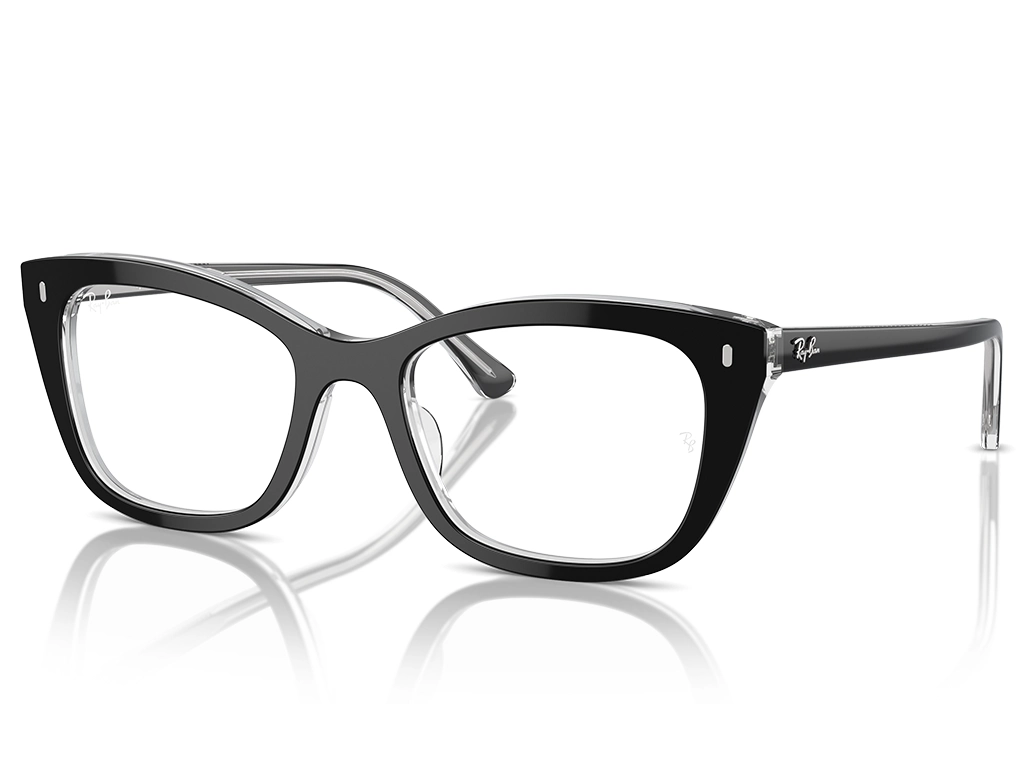 Ray-Ban 0RX5433 2034 Black on Transparent 52