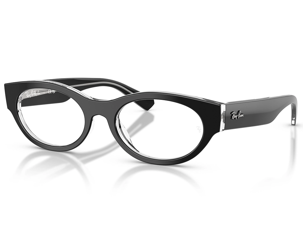 Ray-Ban 0RX5447 2034 Black on Transparent 51