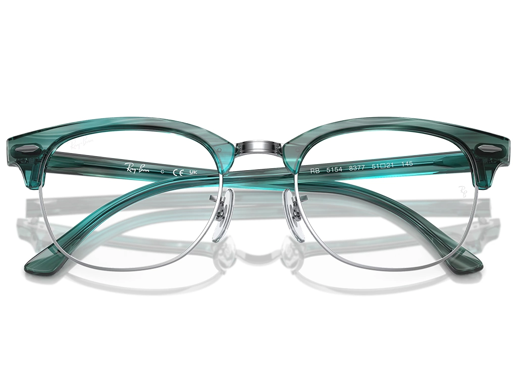 Ray-Ban Clubmaster RB5154 8377 51 Striped Green