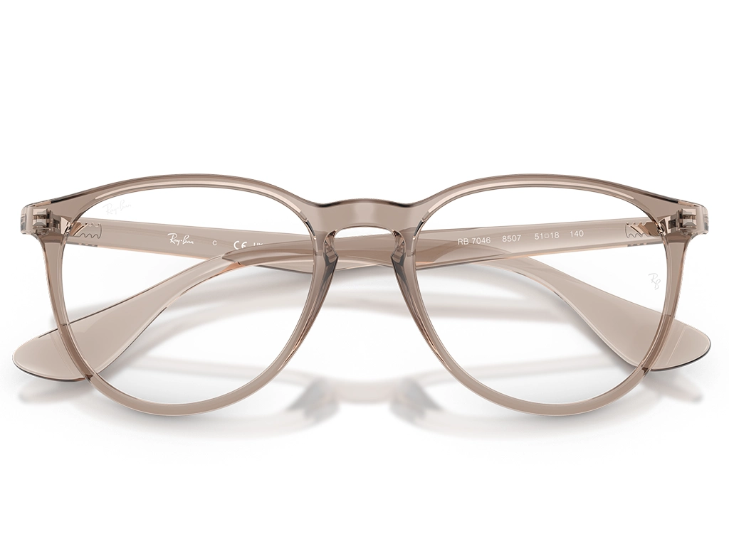 Ray-Ban Erika 0RX7046 8507 Transparent Light Brown 51