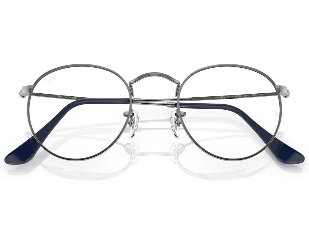 Ray-Ban Round Metal 0RX3447V 2502 Gunmetal 50