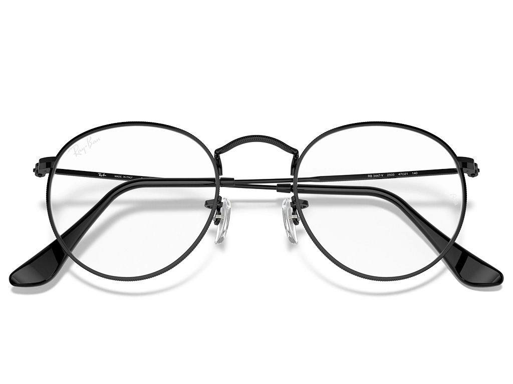 Ray-Ban Round Metal 0RX3447V 2503 Black 47