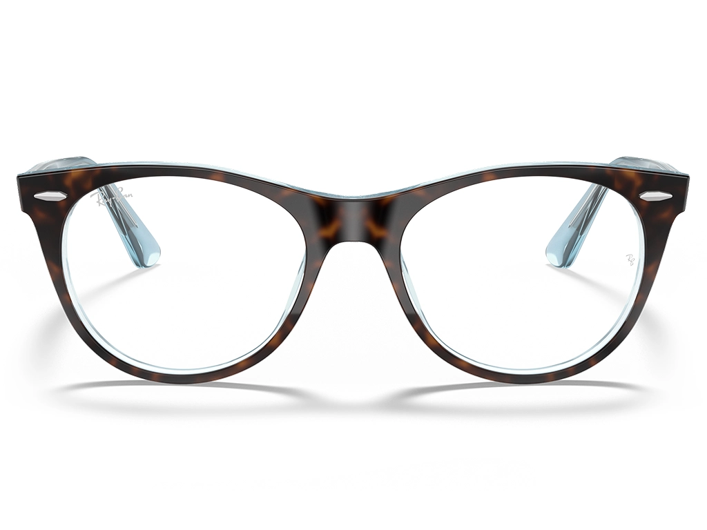Ray-Ban RX2185V 5883 Havana on Light Blue 52