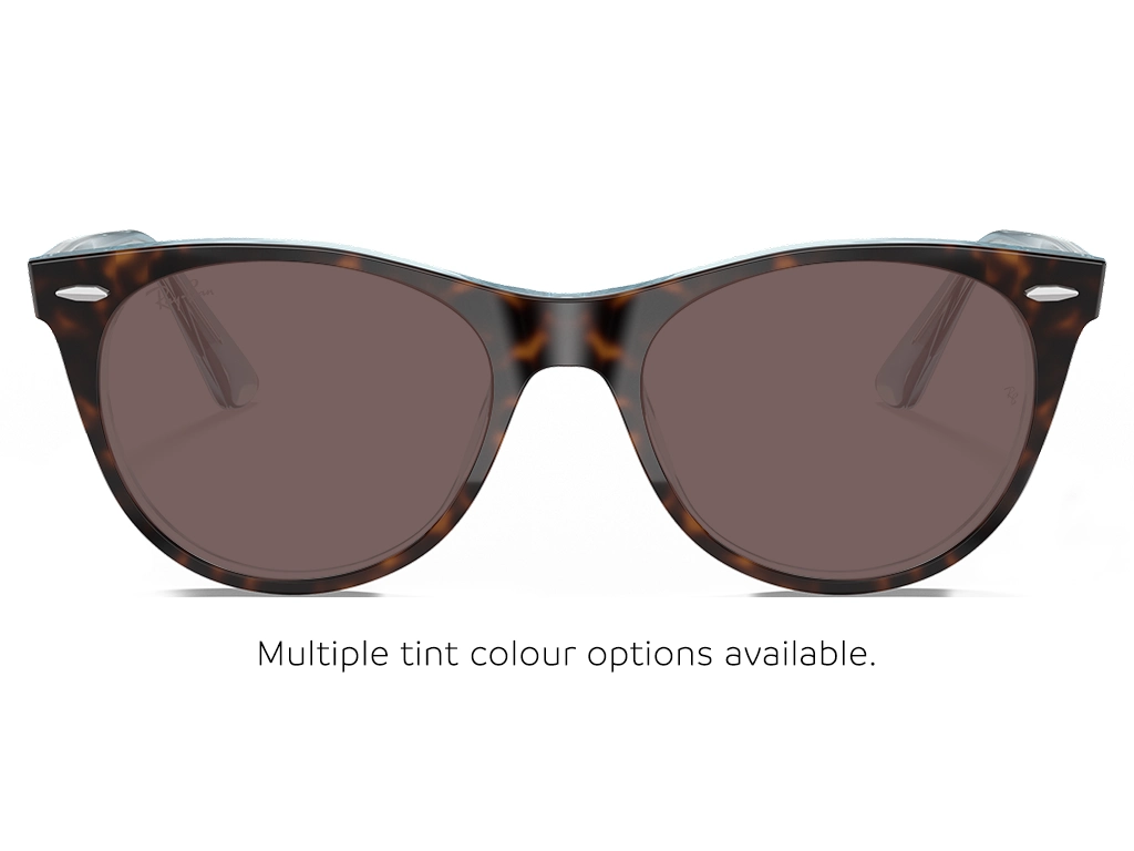 Ray-Ban RX2185V 5883 Havana on Light Blue 52
