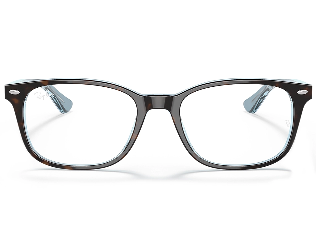 Ray-Ban RX5375 5883 Havana on Light Blue 53