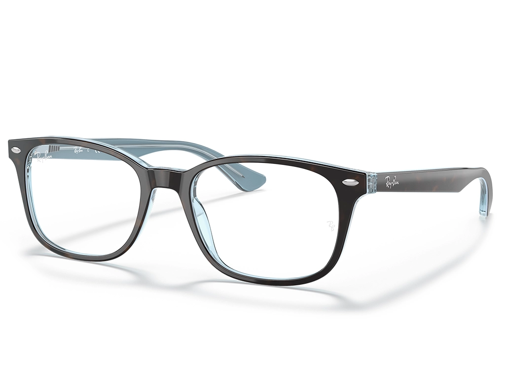 Ray-Ban RX5375 5883 Havana on Light Blue 53