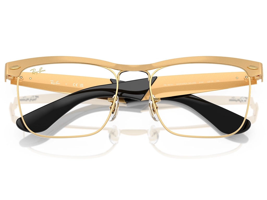 Ray-Ban Wayfarer Deluxe RX3875V 3191 53 Matte Sandblasted Legend Gold