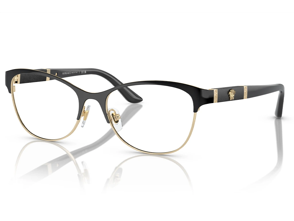 Versace VE1233Q 1366 Black/Pale Gold 53