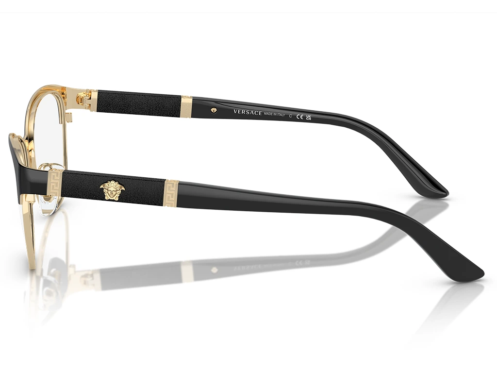 Versace VE1233Q 1366 Black/Pale Gold 53