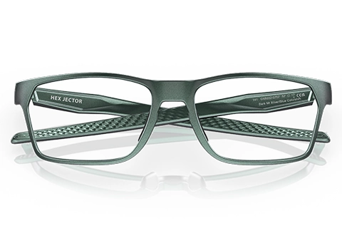 Oakley Hex Jector OX8032 07 55 Dark Matte Silver/Blue Colorshift