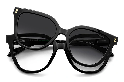 Photos - Sunglasses Polaroid PLD D596/C 08A Black 53 Polarised 