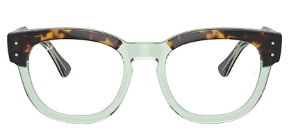 Ray-Ban Mega Hawkeye RX0298V 8249 50 Havana on Transparent Green