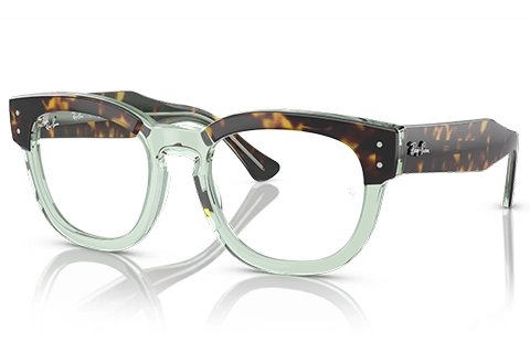 Ray-Ban Mega Hawkeye RX0298V 8249 50 Havana on Transparent Green