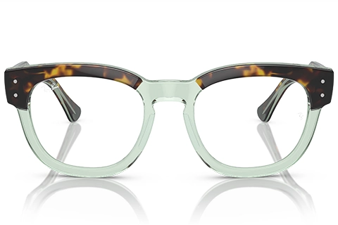 Ray-Ban Mega Hawkeye RX0298V 8249 50 Havana on Transparent Green