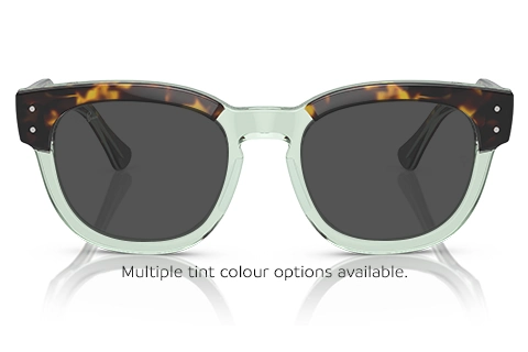 Ray-Ban Mega Hawkeye RX0298V 8249 50 Havana on Transparent Green