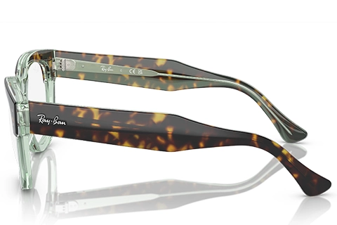 Ray-Ban Mega Hawkeye RX0298V 8249 50 Havana on Transparent Green