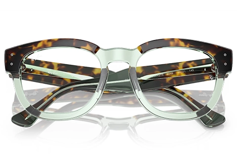 Ray-Ban Mega Hawkeye RX0298V 8249 50 Havana on Transparent Green