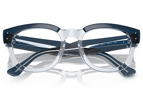 Ray-Ban Mega Hawkeye RX0298V 8324 50 Blue on Transparent Blue