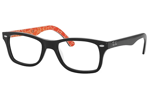 Ray-Ban RX5228 2479 50 Black on Red