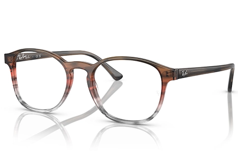 Ray-Ban RX5417 8251 50 Striped Brown and Red