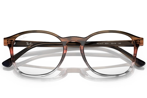 Ray-Ban RX5417 8251 50 Striped Brown and Red