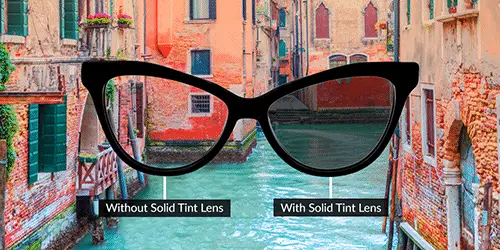 Glasses Lens Options Solid tint