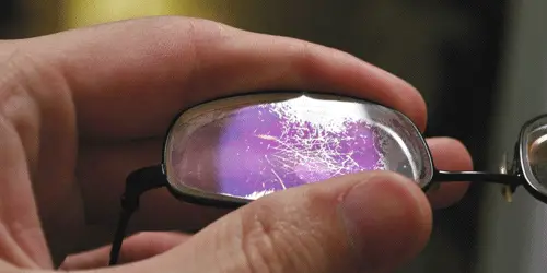 Glasses scratch resistant coating