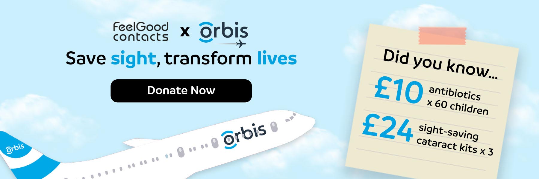 Feel Good Contacts supporting Orbis