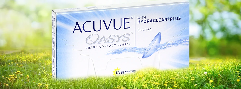 Acuvue contact lenses with HydraClear Plus technology