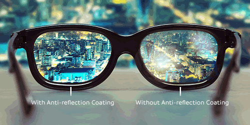 glasses lens reflection