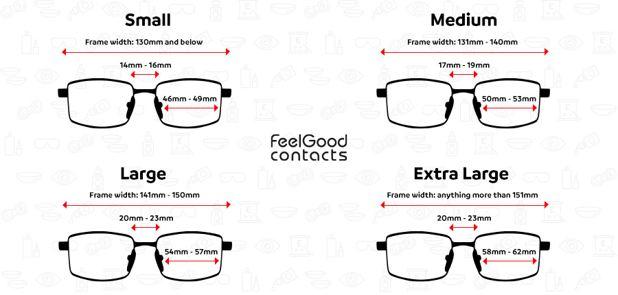 Glasses frame sizes at Feel Good Contacts 2