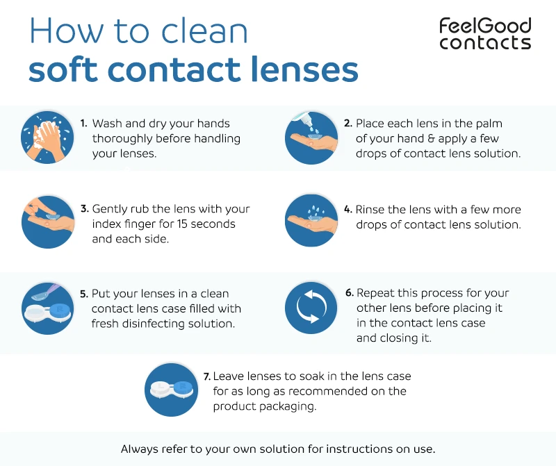 How to clean soft contact lenses
