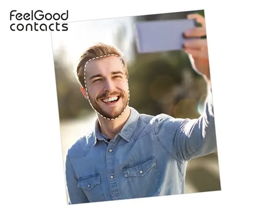 Determining face shape with the phone method