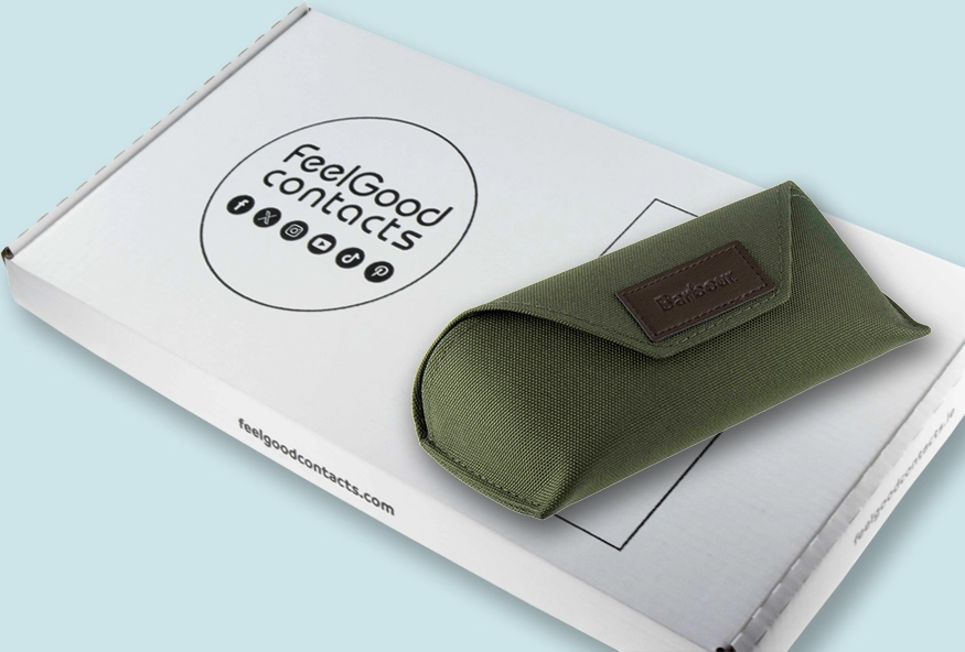 Eco-friendly packaging of Feel Good Contacts