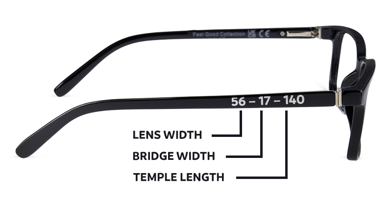 glasses measurements written