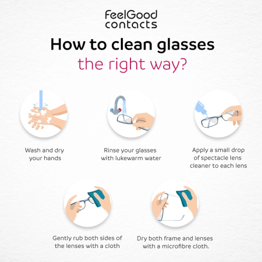 5 steps to clean glasses