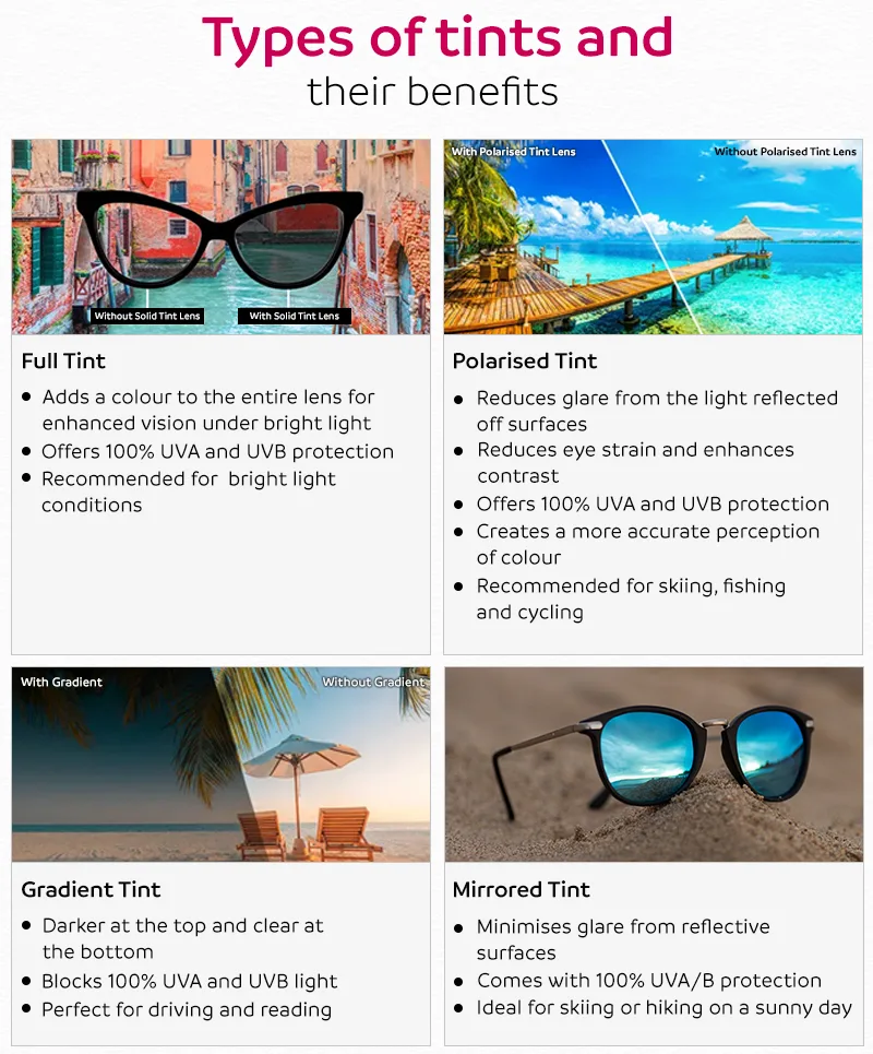 types of tints and their benifits