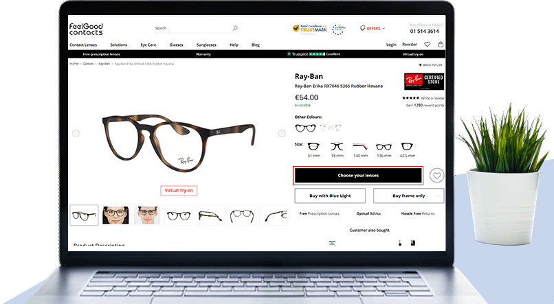 Choose the glasses frames