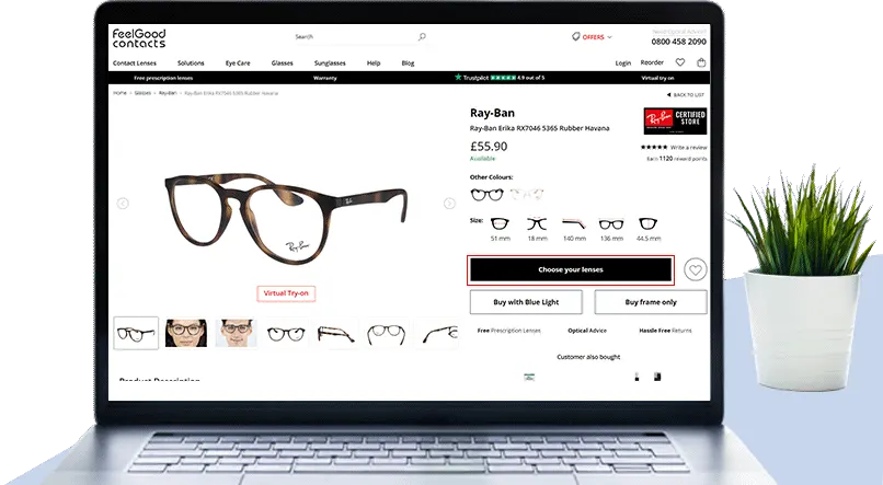Choose the glasses frames