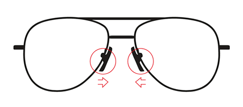 If your glasses are sitting too low