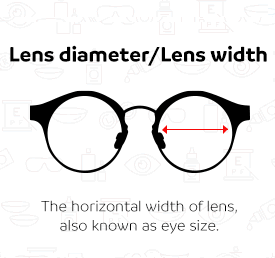 Glasses frame size guide