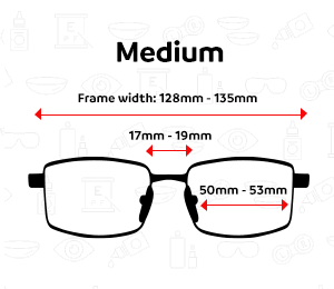 Glasses frame size guide
