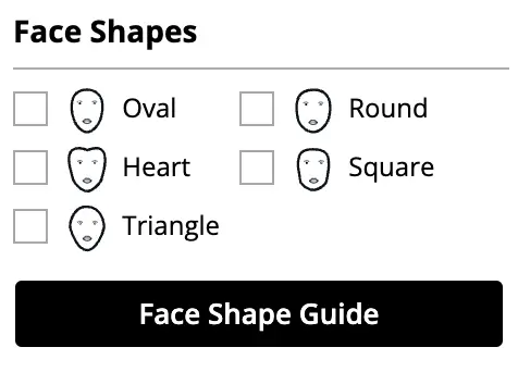 Sunglasses face shapes filters