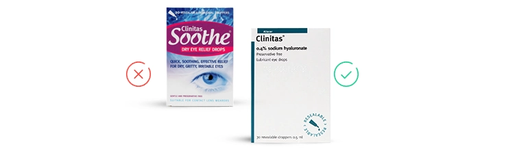 Clinitas Soothe Preservative-Free Eye Drops - 20 x 0.5ml