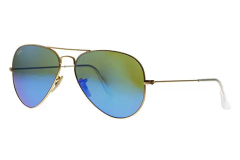 Blue lens shop ray ban aviators