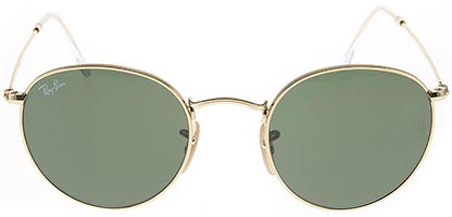 Ray-Ban RB3447 Round Gold Green 001