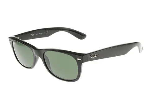 Ray-Ban New Wayfarer Black Classic Sunglasses RB2132 - Flight Sunglasses