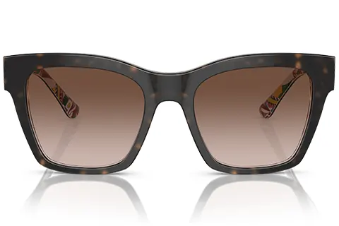 Dolce & Gabbana DG4384 321773 Havana on White Barrow 53 Gradient