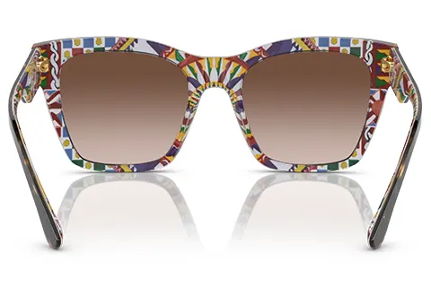 Dolce & Gabbana DG4384 321773 Havana on White Barrow 53 Gradient