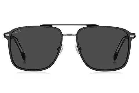 Photos - Sunglasses Hugo Boss BOSS 1748/S TI7 Matte Black Ruthenium 57
